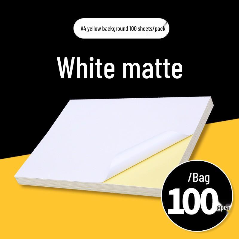 A4 Dark Kraft Self-Adhesive Label Paper with Strong Matte Backing Stickers