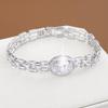 High-End Exquisite Zirconia Egg-Shaped Luxury Bracelet - Versatile Pure Copper Women's Fashion Accessory
