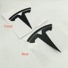 1-3 Stück glänzend schwarz für Tesla Model 3 Mode Y Auto Frontemblem Heck Kofferraum Lenkrad Aufkleber Abzeichen Decal Styling