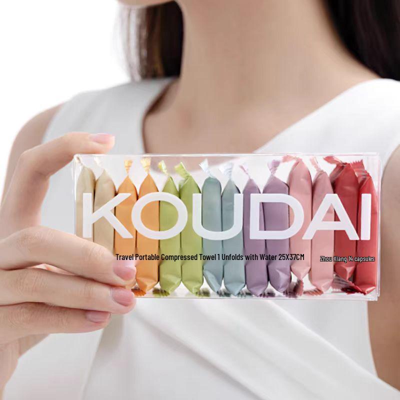 Portable Travel Essentials: Compressed Disposable Face and Bath Towels Set