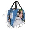 B-Billie-Girl E-eilish American Singer Insulated Lunch Bags Storage Food Box Portable Thermal Cooler Lunch Boxes For Work