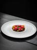 Ceramic white cold dish plate High-grade sense of luxury molecular cuisine restaurant artistic conception fusion dish disc