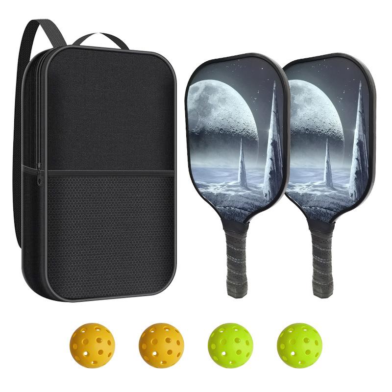 Pickleball Bat Fiberglass Honeycomb Core Competition Professional Sports Pick Ball Set