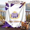 Flannel Blanket Anderlecht FC Print Custom Name Text Soft Throw for Sofa Bed