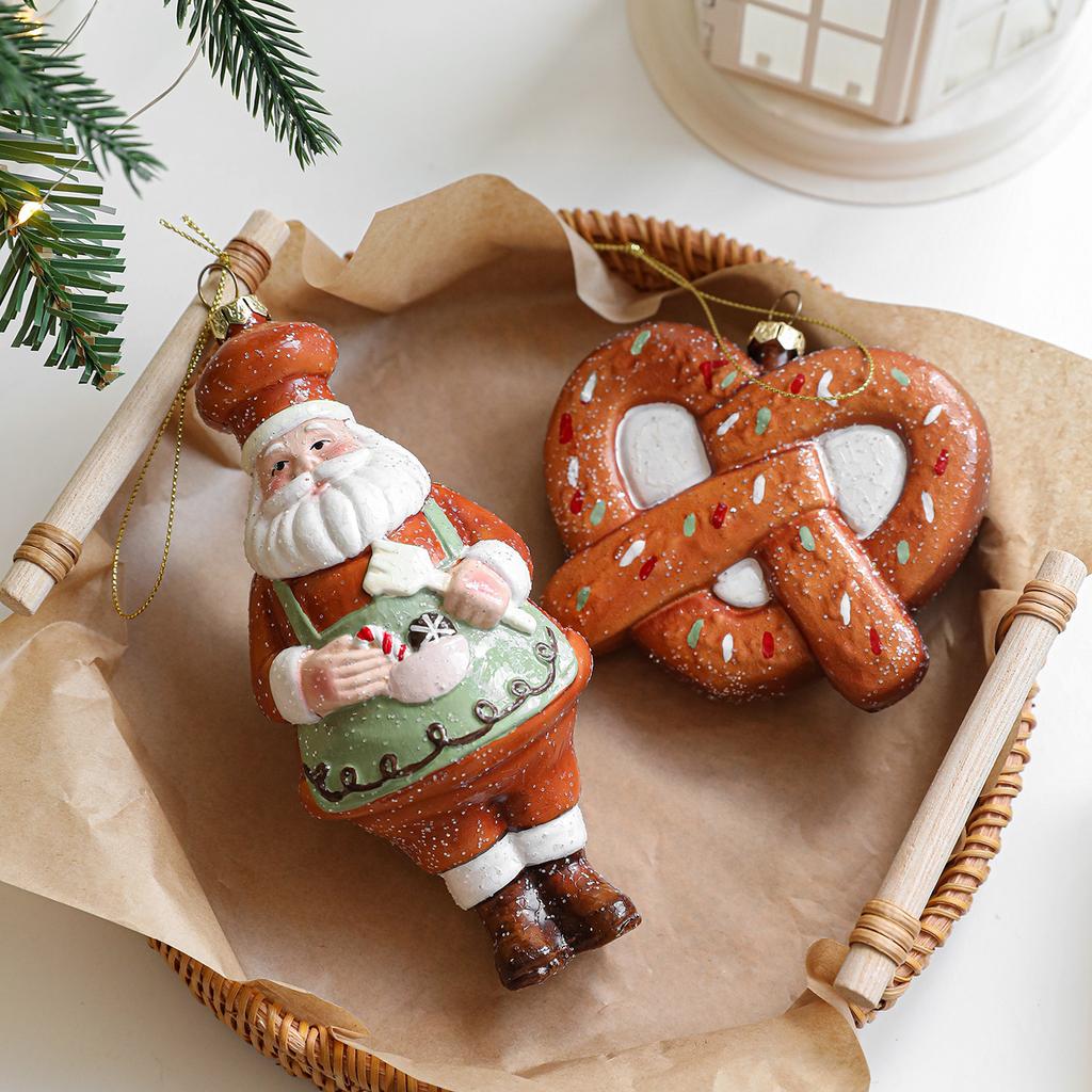 Gingerbread Man Christmas Tree Hanging Ornament Plastic Cute Holiday Pendant For Kids And Adults Home Table Mantel Party Decor