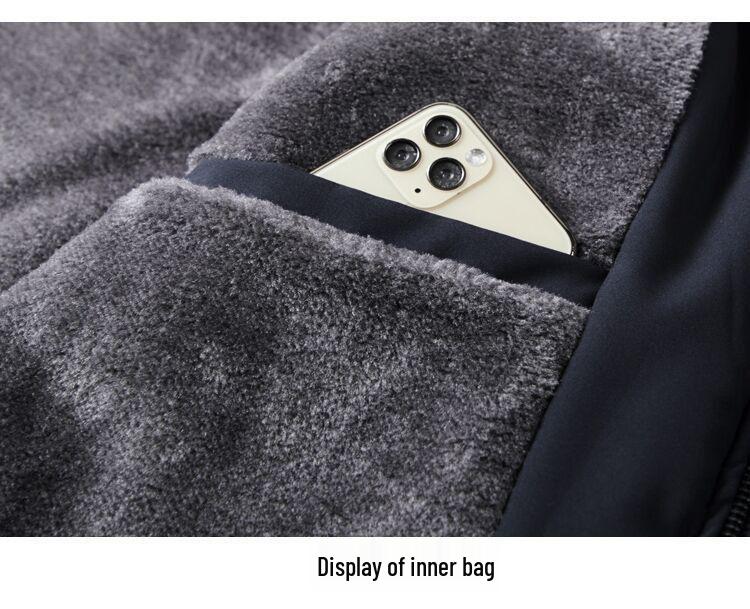Men's Plus Velvet Jacket for Middle-aged & Elderly - Thick Winter Coat for Dad & Grandfather