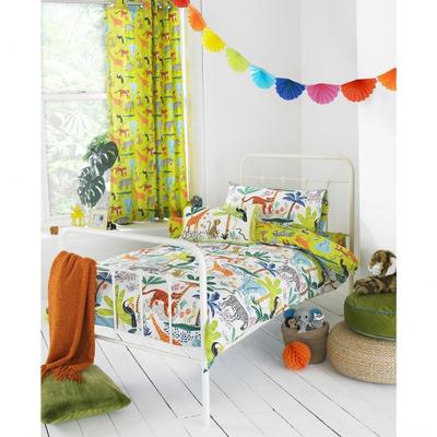 Riva Paoletti Childrens / Kids Jungletastic Ringtop Eyelet Curtains