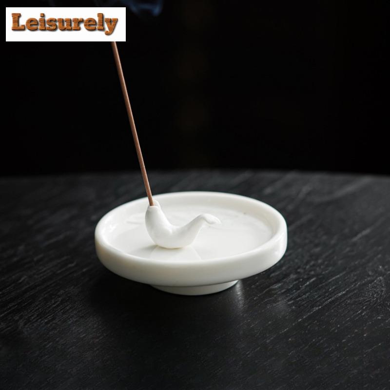 High Foot Discal Incense Holder Vintage Zen Garden Incense Burners Consecrate Smell Distributor Censer Buddhism Ornaments Craft