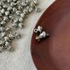 Handmade Thailand Silver Flying Saucer Spacer Beads for DIY Bracelet Accessories