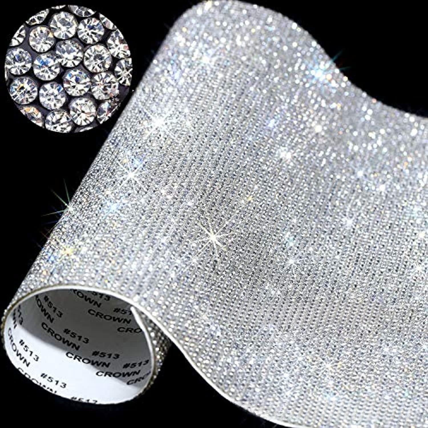 

5 Sheets Sparkling Crystal Rhinestone Diamond Stickers Self-Adhesive 2mm Glitter Gems DIY Crafts Car Phone Decor Sewing Supplies 24x20cm&5 sheets