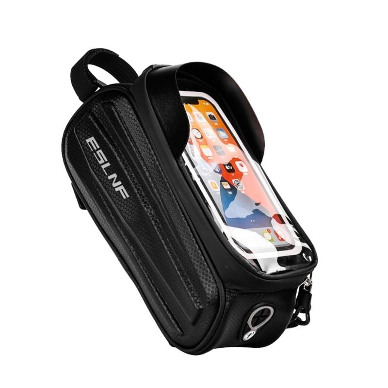 

Cell Phones Bag Holder Handlebar Bag with Touch Screens Mountain Bike Front Top Tube Pouches Panniers Phone Mount Holder 1