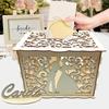 With Lock Wooden Envelope Box 22.5x15x15cm Wooden Money Box DIY DIY Card Box  Bridal Shower