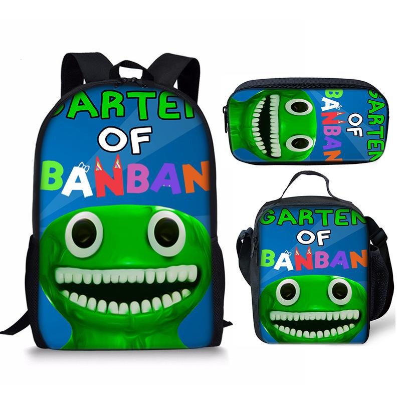 Hip Hop Beliebt Lustig Banban Garten 3D Druck 3 Stück/Set Schüler Schultaschen Laptop Tagesrucksack Rucksack Umhängetasche Lunchtasche Federmäppchen