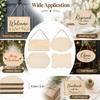 Unfinished Wood Boards Blank Wood Signs with Hanging Ropes Door Hanger DIY Wooden Sign Paintings Art Carving Crafts Wood Chips