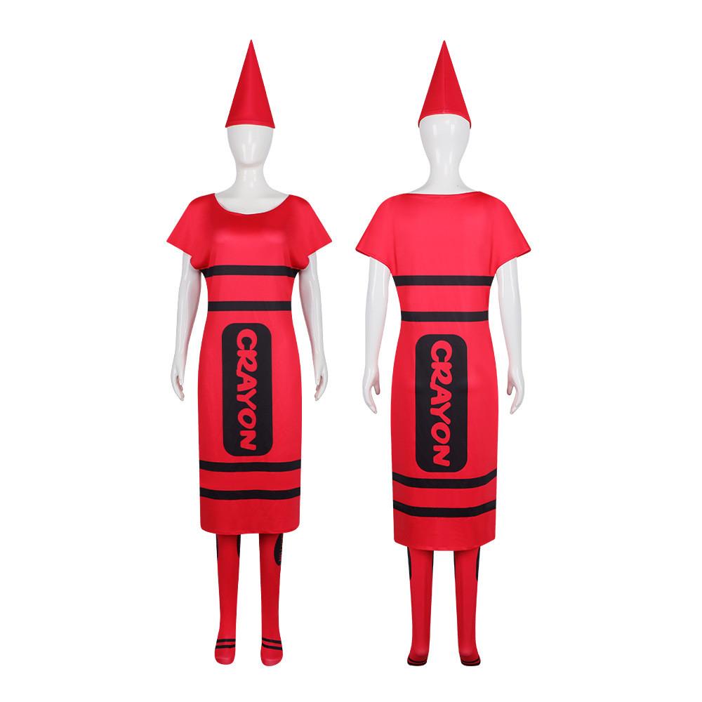 Buntstift Cosplay Kostüm Für Erwachsene Mit Polyesterstoff Für Halloween-Partys
