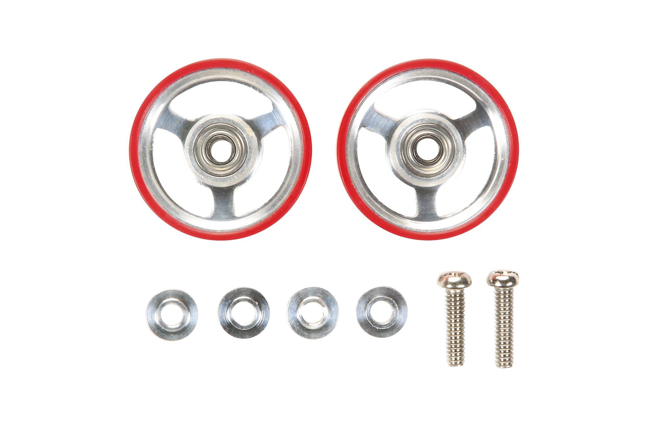 

Tamiya Mini 4WD Limited Series 17mm Aluminum Bearing Roller with Plastic Ring 94932 (Red)