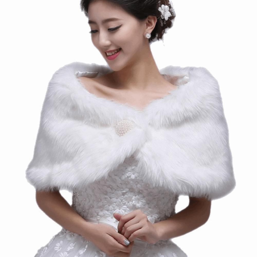 

Тиккен Теплая Плюшевая Шаль Невеста Плечи Накладной Воротник Кроличий Мех Шарфы Шарф Аксессуары белый
