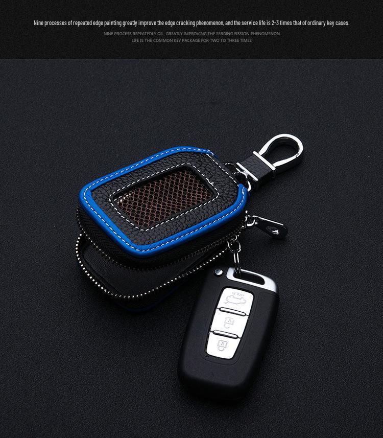 Premium Leather Car Key Case for Luxury Vehicles - Universal Fit