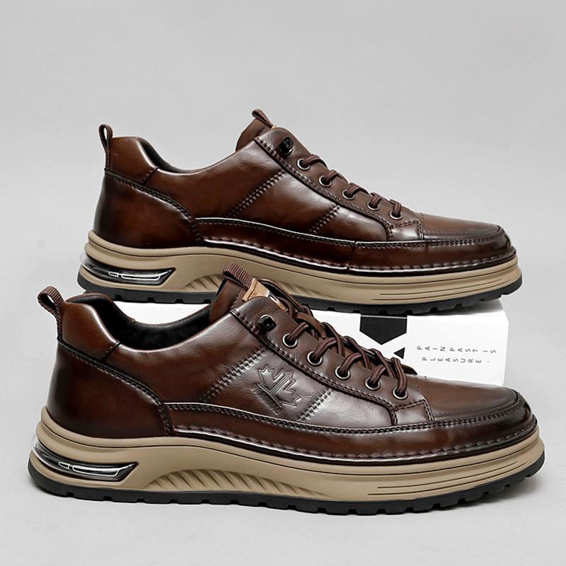 Fashion Luxury Brand Mens Casual Shoes Genuine Leather Business Office Oxford Shoes Antiskid Wear-Resistant Running Sneakers Tennis Shoe
