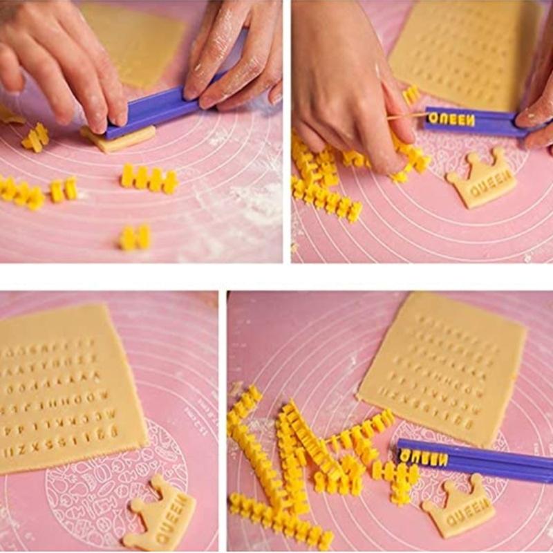 Decorative Letter Seal Cookie Stamp Alphabet Number Letter DIY Mold Fondant Letter Stamp Mini-Embosser Mould Biscuit