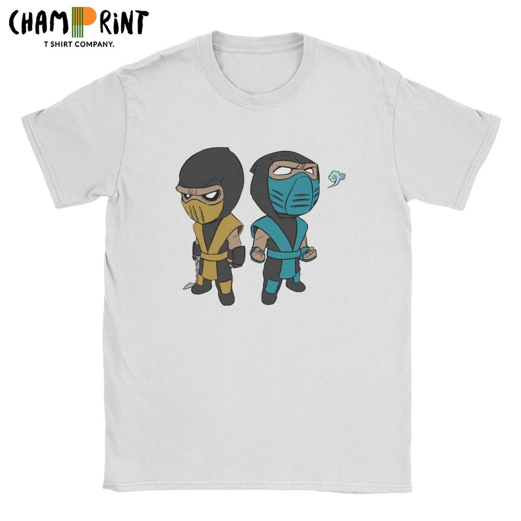 Scorpion SubZero T Shirt Mens Cotton 2021 Fashion TShirts Mortal Kombat Sub Zero Mk11 Arcade Game Tees Printed Tops