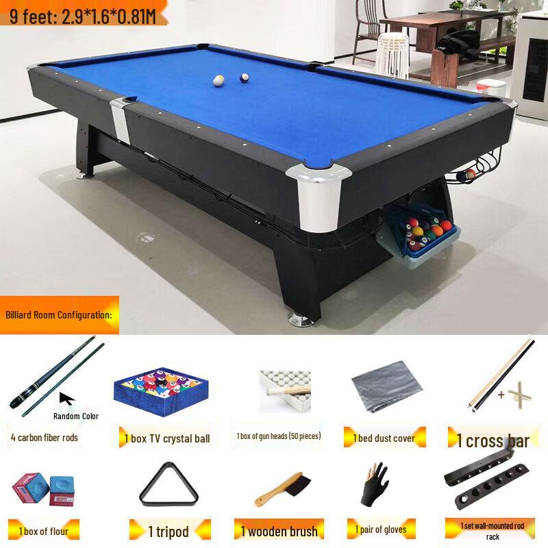 JINGGENG Home Foldable American Pool Table