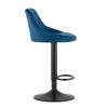 KAST stool - navy blue velvet / black base