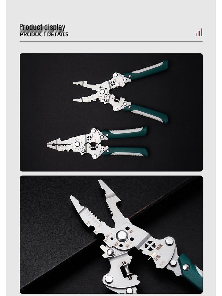 16-in-1 Multifunction Foldable Wire Stripper & Cutter for Electricians