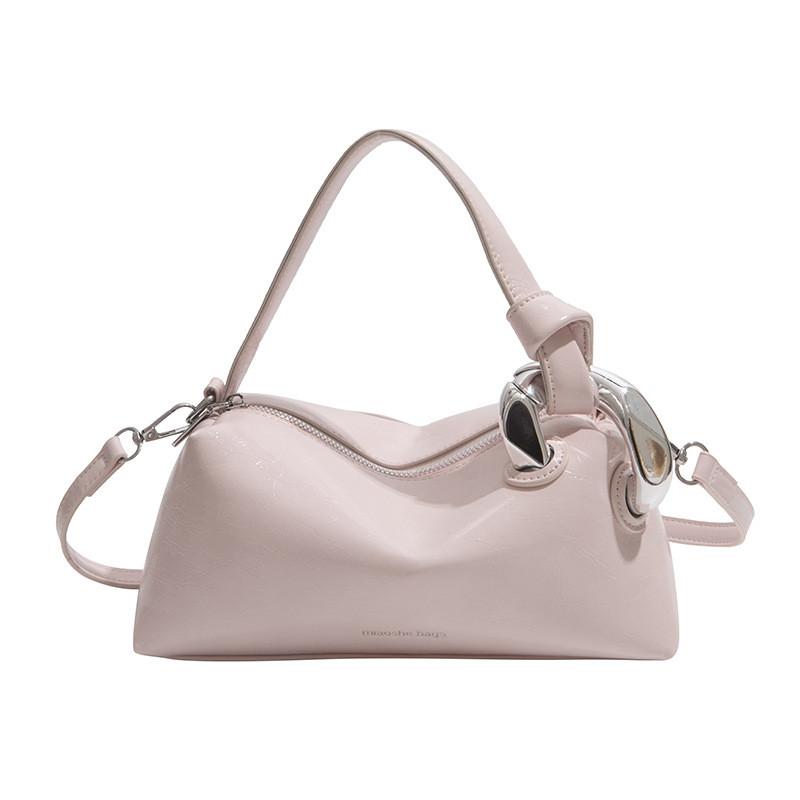 Urban Minimalist Pu Shoulder Bag With Zipper Pockets For Daily Use Female