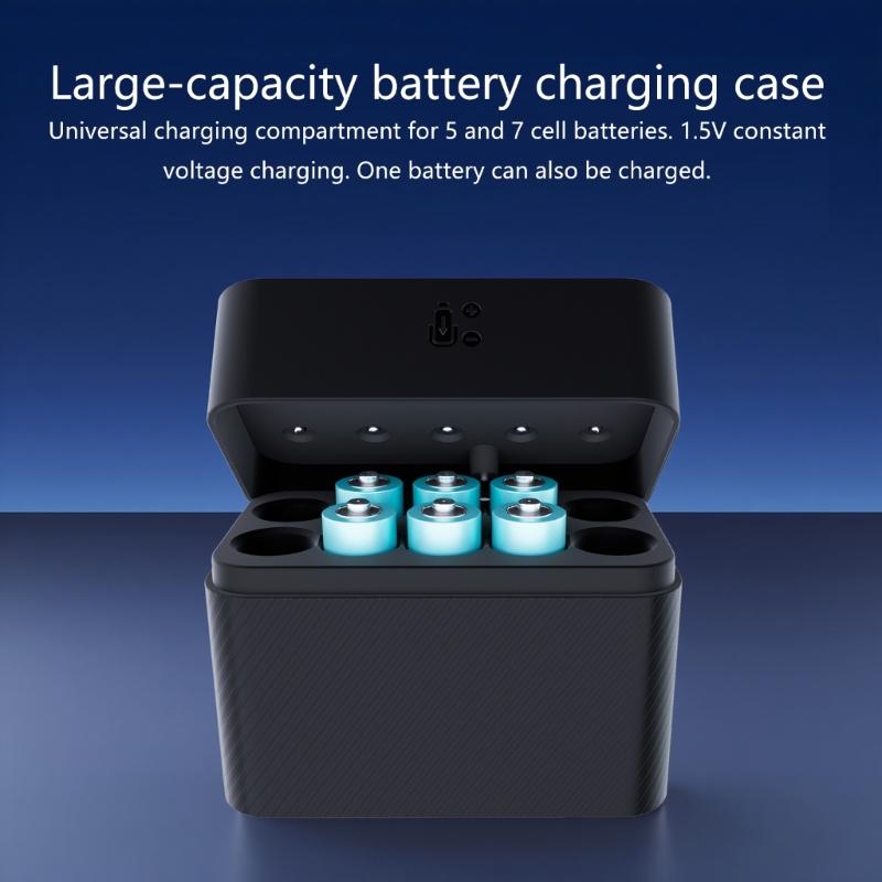 Battery Charging Case Storage Organiser For 2A 3A Rechargeable Batteries Type C Portable Charging Anti Slip Design