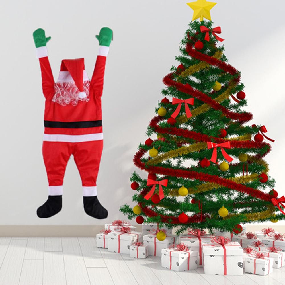 Climbing Santa Claus for Window, Balcony, Roof, Chimney, Home Christmas Decoration Hanging Santa Claus Outdoor Decor