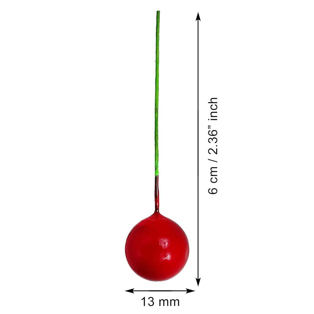 Christmas Artificial Holi Berries Fruit for Christmas Tree Decoration Flower Wreath DIY Christmas Craft (Pack of 100)|Christmas Ornaments Props