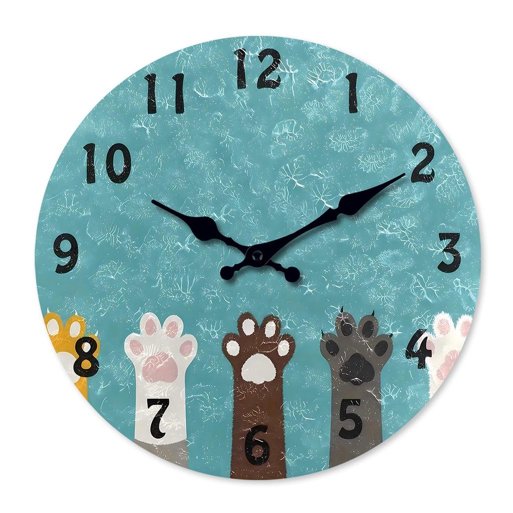 16" Modern Minimalist Wooden Wall Clock - Silent, Cute, Decorative MDF Design