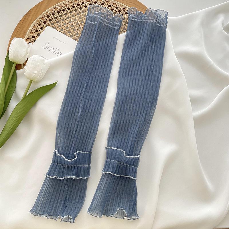 Spitze Eisseide UV-Schutz Ärmel für Sommer Autofahren und Radfahren