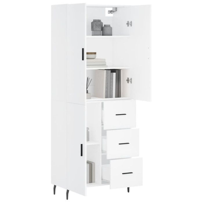 VidaXL Highboard White 69.5x34x180 Cm Engineered Wood 3195915