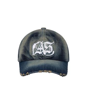 2000Akaibeuseu As Washed Denim Cap (Blue)