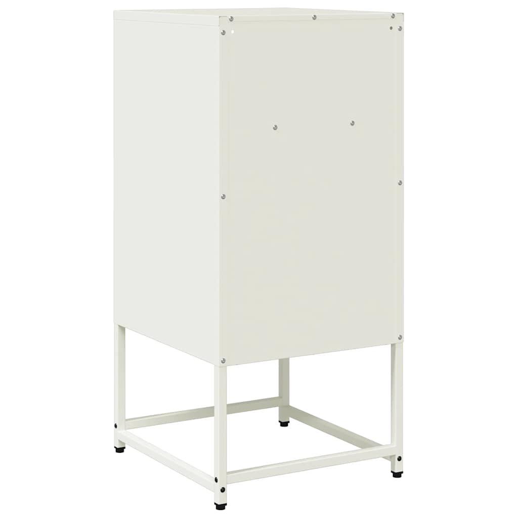 Nightstand White 36x39x78 cm Cold Rolled Steel