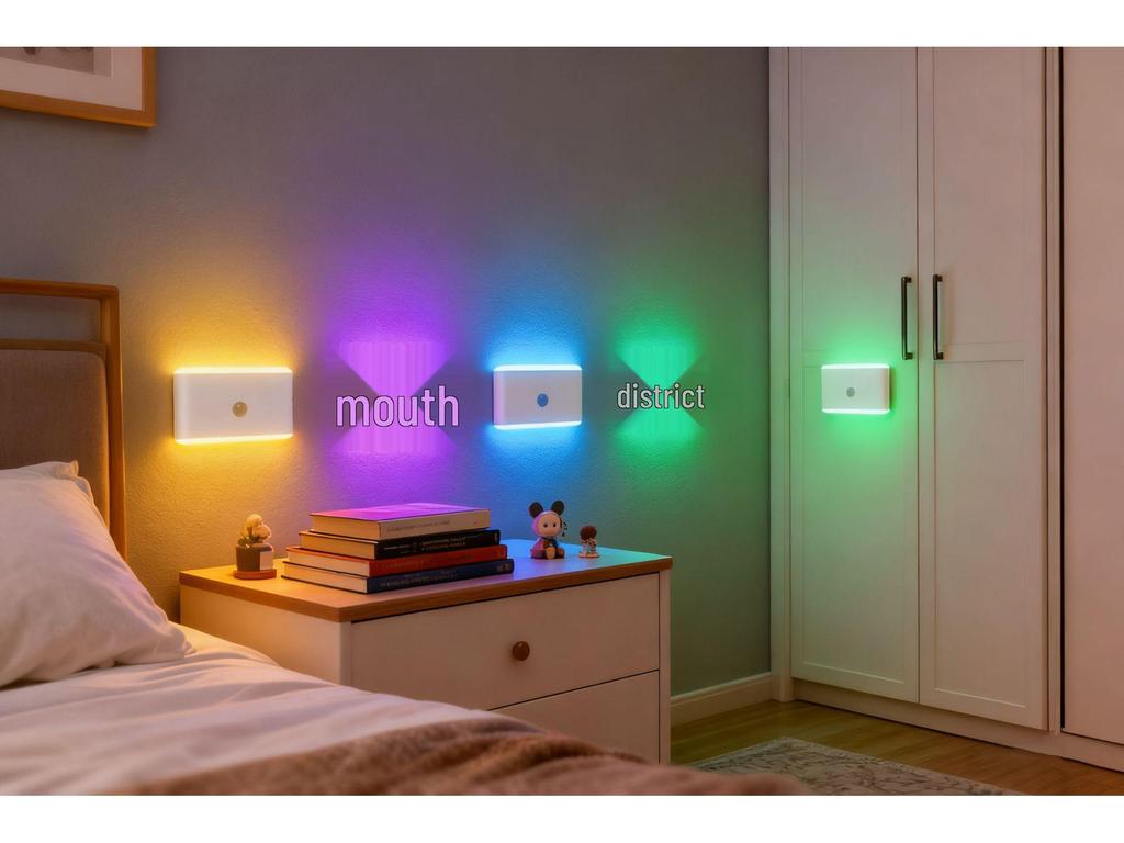 Rechargeable RGB LED Motion Sensor Light: Colorful Magnetic Ambient Lighting for Entryways and Corridors