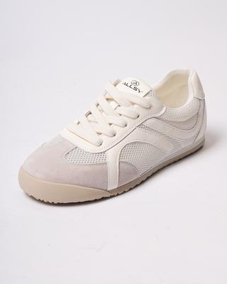 Summer Sneakers Allsy 8991 36 White-gray Suede Textile