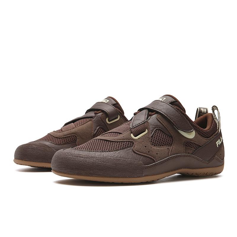 Fila Step Color Stone Shoes Color Block Fashion Trend Durable Breathable Lightweight Low Top Casual Shoes Women sneaker Garden-Brown F12W622120FPS
