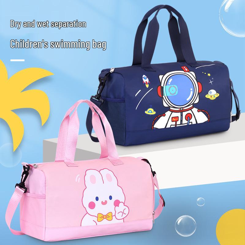 Children's Waterproof Beach Bag with Wet/Dry Separation, Large Capacity for Boys and Girls
