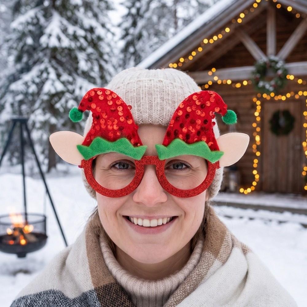 No Lens Party Glasses Elf Hat Design Photo Prop New Novelty Eyeglasses Cosplay Event