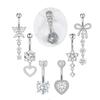 Simple Heart Navel Ring For Women Girls  Belly Button Rings Sexy Body Piercing Jewelry Exquisite Navel Ring Gifts