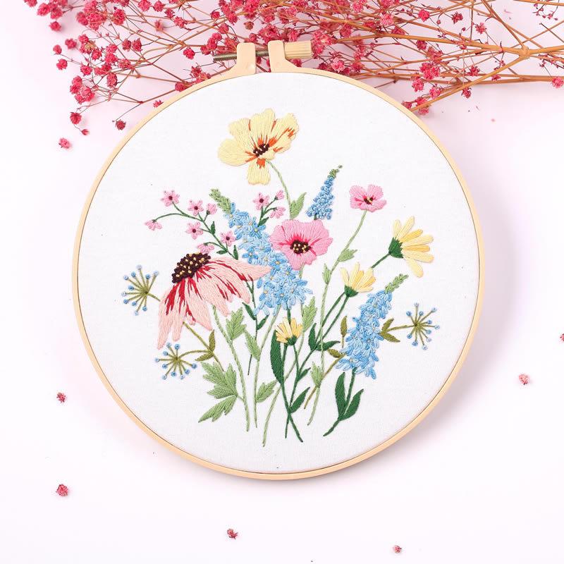 Embroidery DIY Material Package Kit Semi finished handmade cross stitch Su embroidery Craft Including Cloth Hoops Threads