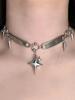 Metal Love Starlight Necklace New Gothic Punk Style Metal Necklace Romantic Starlight Pendant Fashionable Personality Jewelry