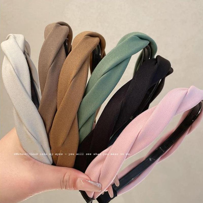 Elegant Solid Cloth Wrap Hairband For Women Girls Sweet Hair Ornament Headband Simple Hair Hoop Head Band Hair Accessory
