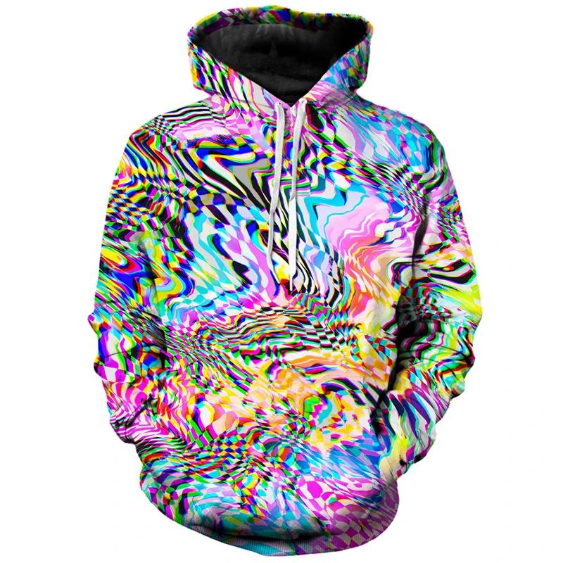 Unisex Hoodies & Sweatshirts 3D Printing Oil Painting Colorful Fashion Casual Unisex Long Sleeve Hoodie Sportswear