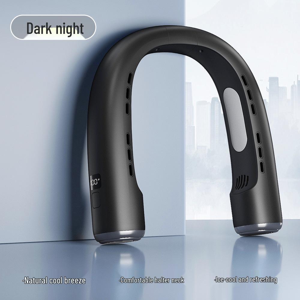 Rechargeable Neck-Hanging Silent Fan for Personal Cooling - Long Battery Life 210x205x48mm