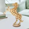3D Wooden Horse Model DIY Handmade Horse Puzzle Assembly Toy Educational Animal Building STEM Toy Decoration Adults Teens Birthday Gifts