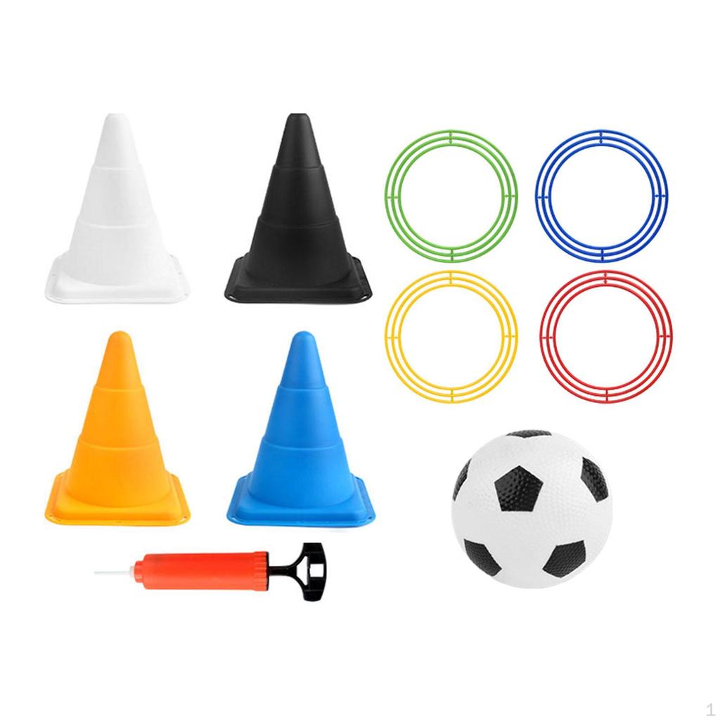 Sport Kegel Agility Feld Marker Kinder 4-6 Jahre alt Toss Spielzeug Set Wurfreifen für